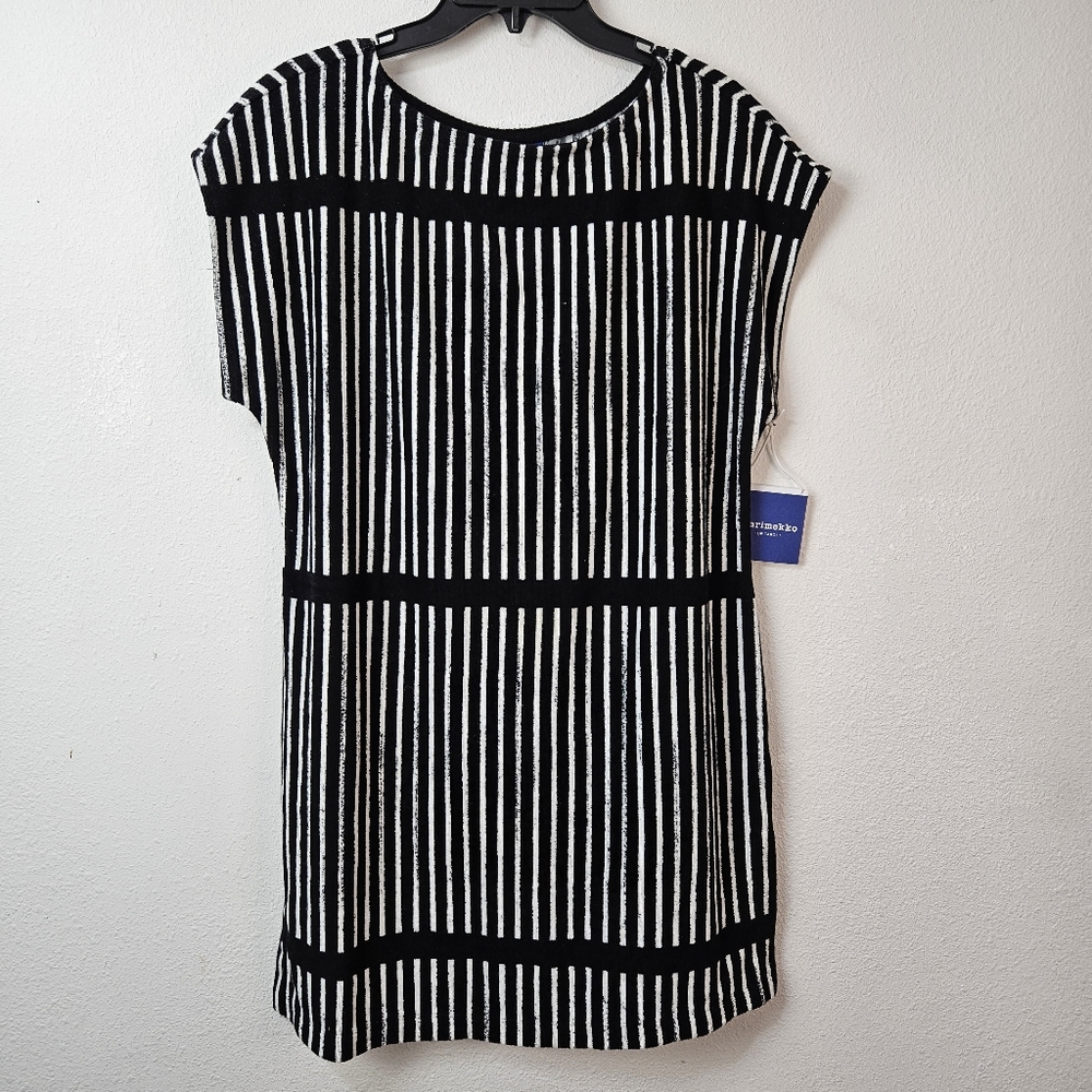 Marimekko Black & White Striped Swim Coverup - Picture 1 of 7
